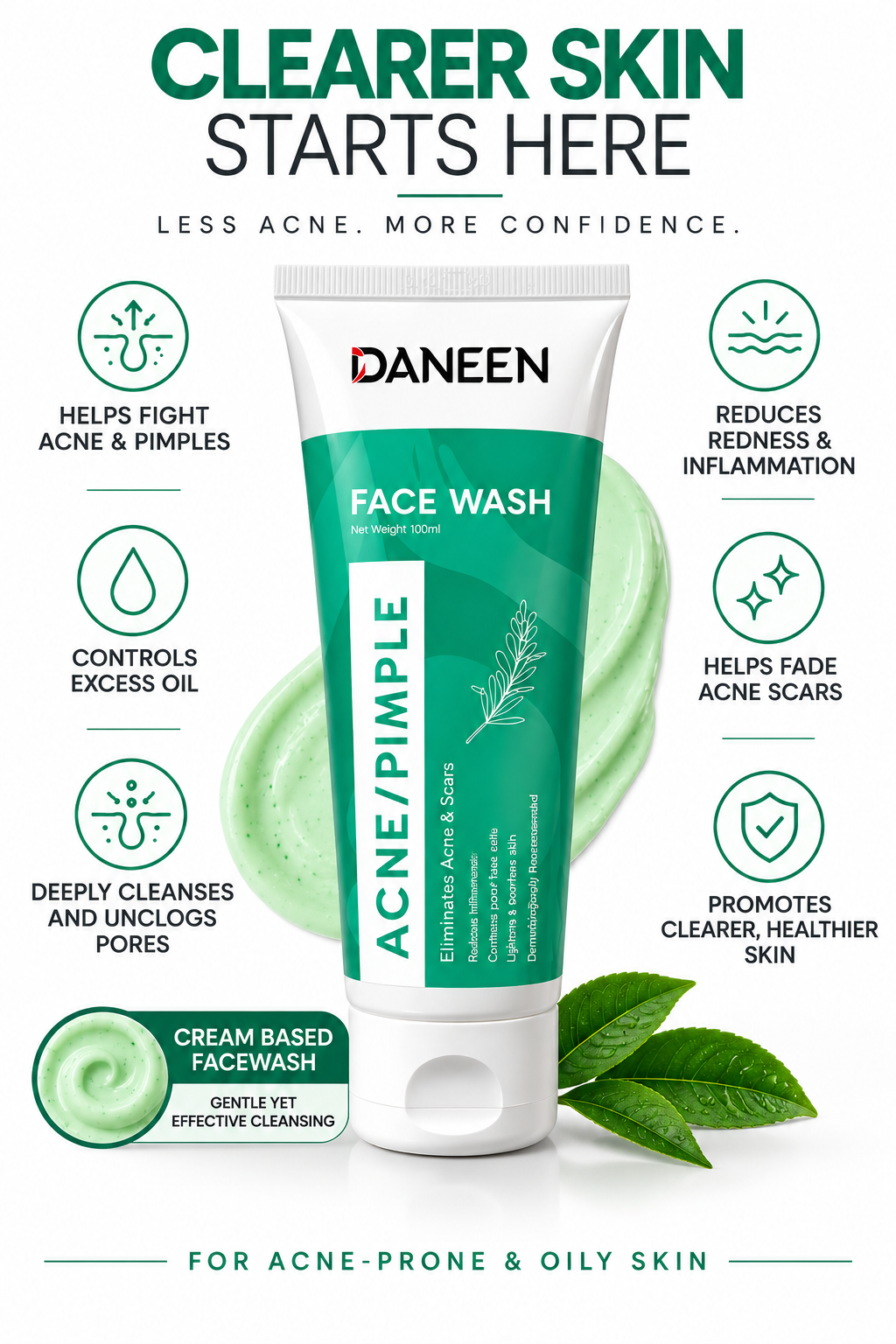 Acne/Pimple Face Wash Cream based
