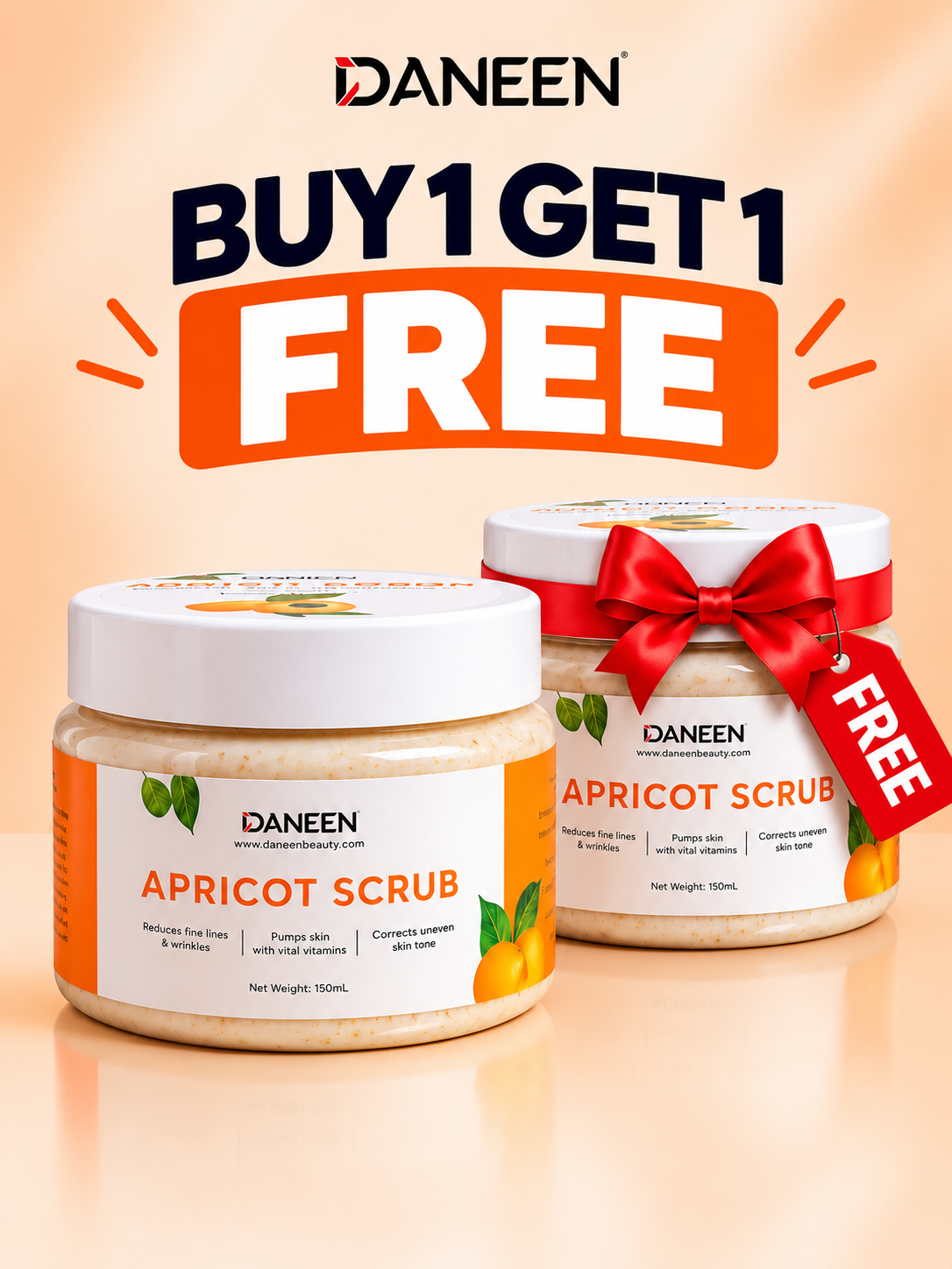 Daneen Apricot Scrub 150ml – Buy 1 Get 1 FREE